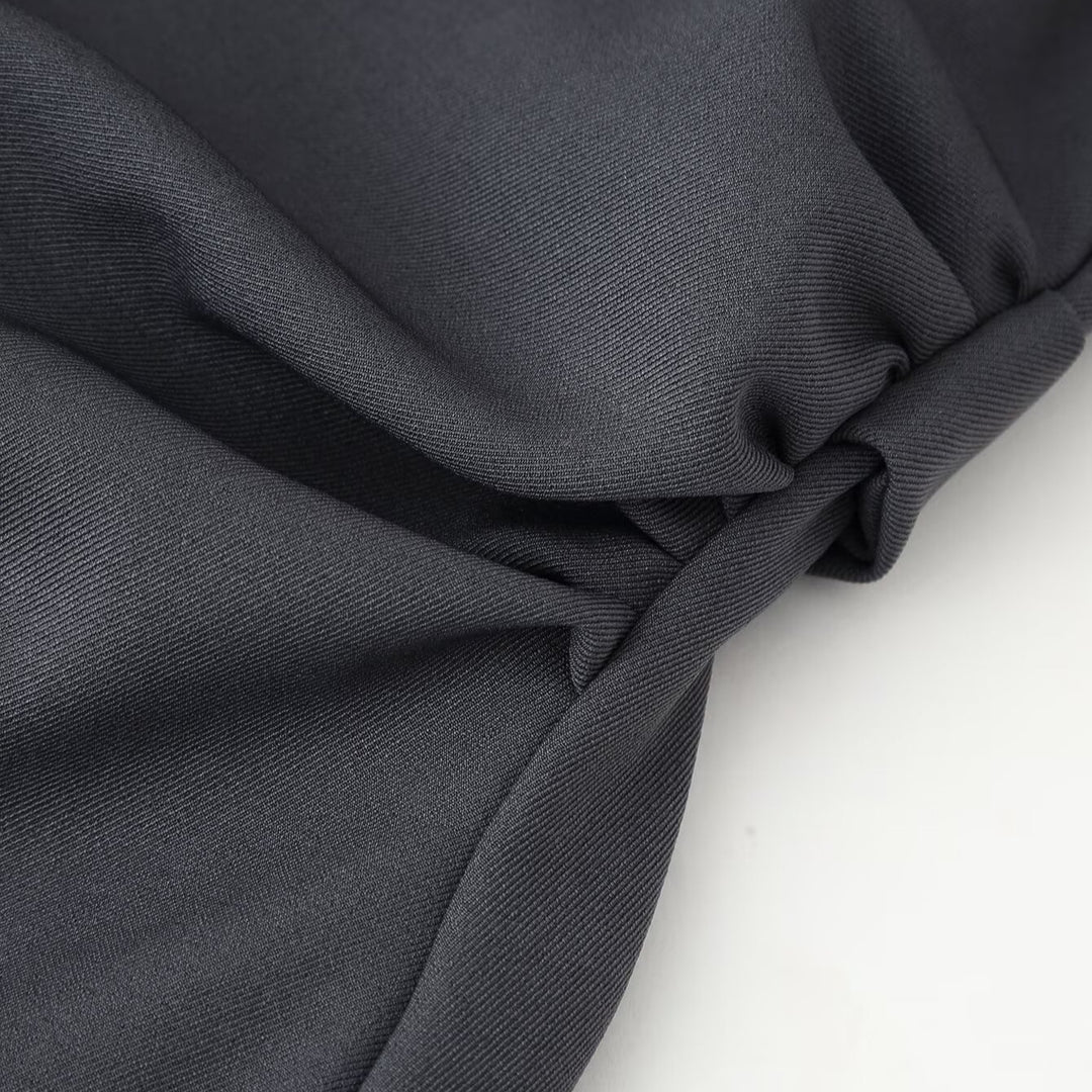 Damen Weite High‑Waist Jogginghose mit elastischem Bund, Eingrifftaschen und gerafften Beinabschlüssen Echoarchiv
