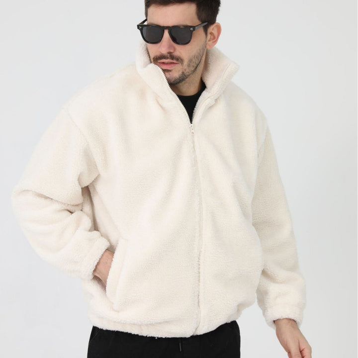 Herren Fleecejacke mit Stehkragen und praktischen Taschen Echoarchiv