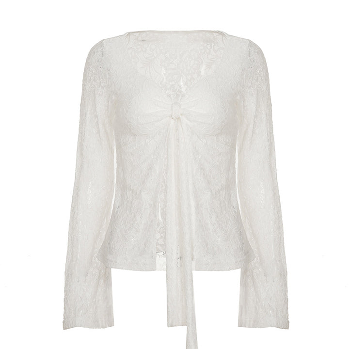 Damen Spitzentop mit eleganter Schleifenknotendetails Echo Archiv