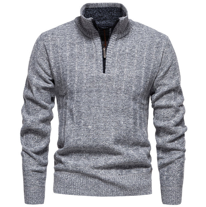 Herren Pullover mit Stehkragen und Zipper Echoarchiv