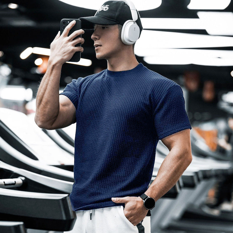 Herren Fitnessshirt mit strukturiertem Gewebe Echoarchiv