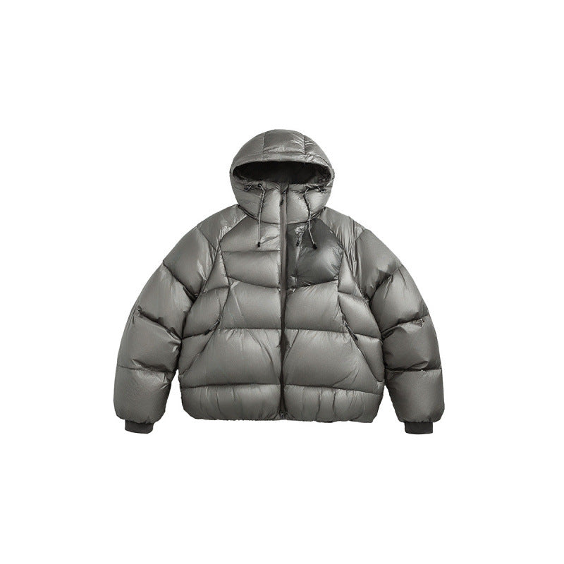 Unisex Stepp-Daunenjacke mit Kapuze und leichter Wärmeisolierung Echo Archiv