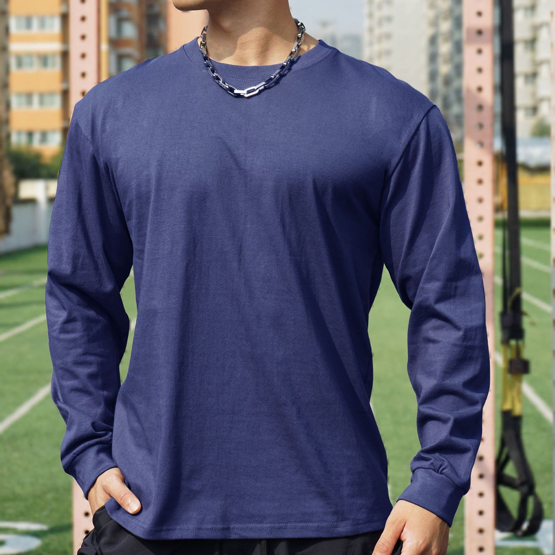 Herren Langarmshirt aus hochwertiger Baumwolle mit atmungsaktiver Struktur Echoarchiv
