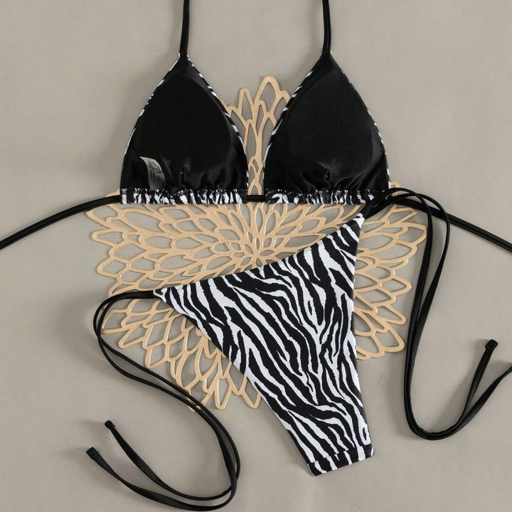 Damen Triangel-Bikini in auffälligem Tiermuster Echo Archiv