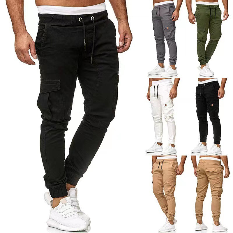 Herren nan taktische Cargo-Jogger mit Tunnelzug, elastischen Bündchen und Mehrfach-Taschen Echo Archiv