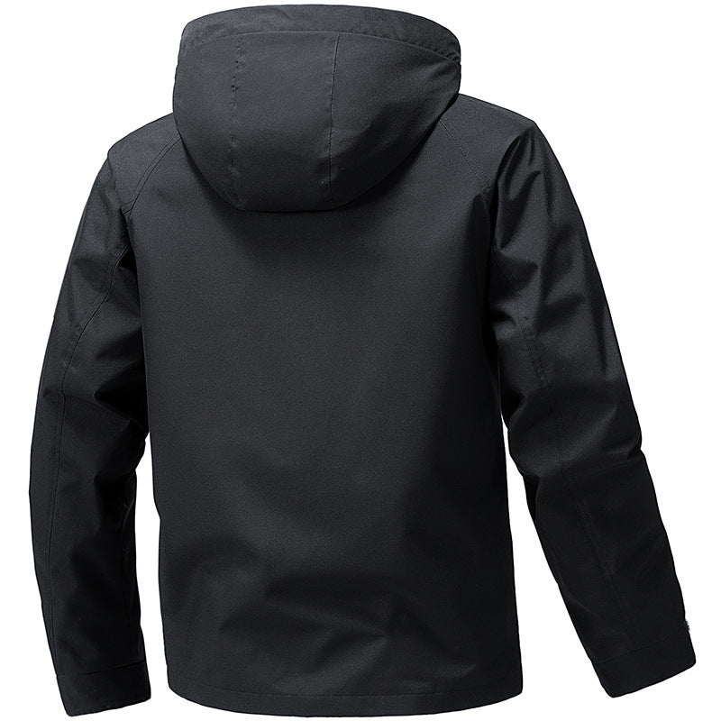 Herren technische Kapuzen-Softshelljacke mit verstellbarer Kapuze und Utility-Taschen Echo Archiv