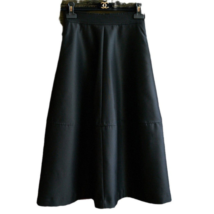 Damen Midirock aus veganem Leder mit hoher Taille und gestufter A‑Linie Echo Archiv