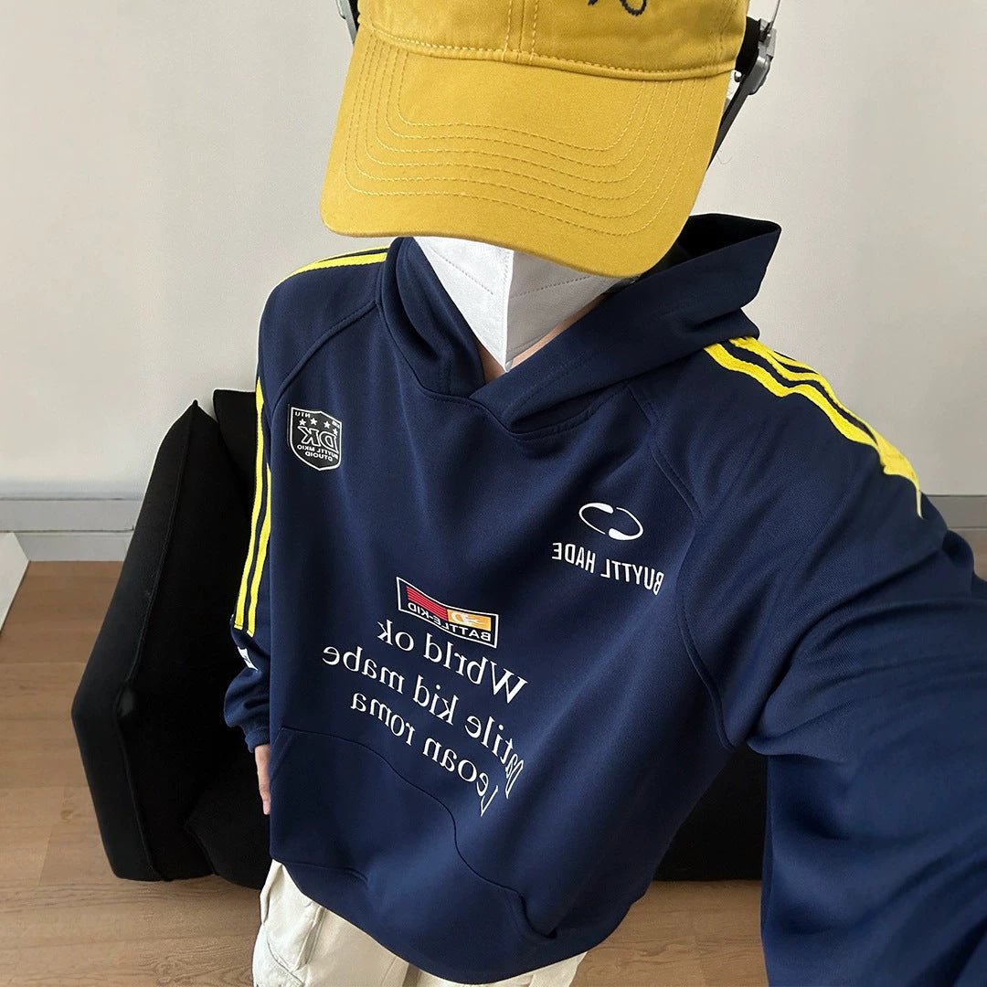 Unisex Urbaner Kapuzenpullover mit kreativen Grafiken Echoarchiv