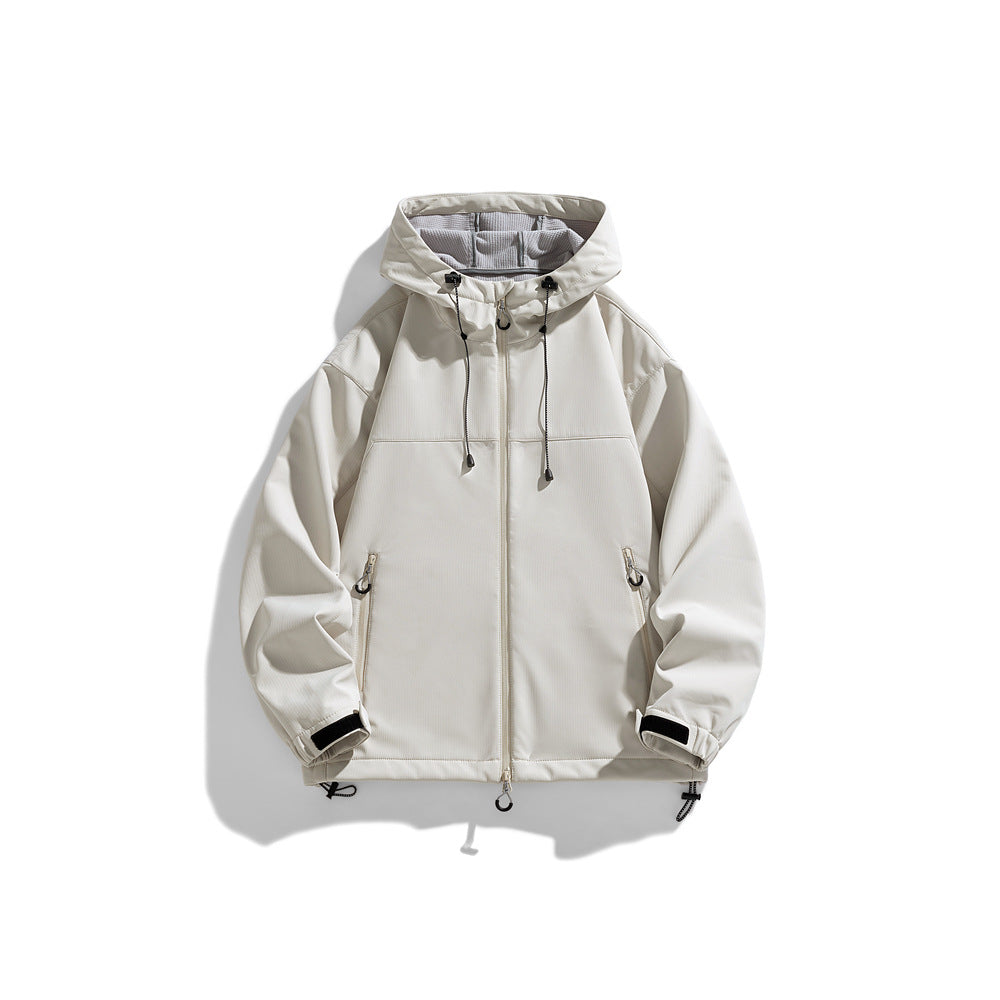 Herren funktionale und winddichte Outdoorjacke mit verstellbarer Kapuze Echoarchiv