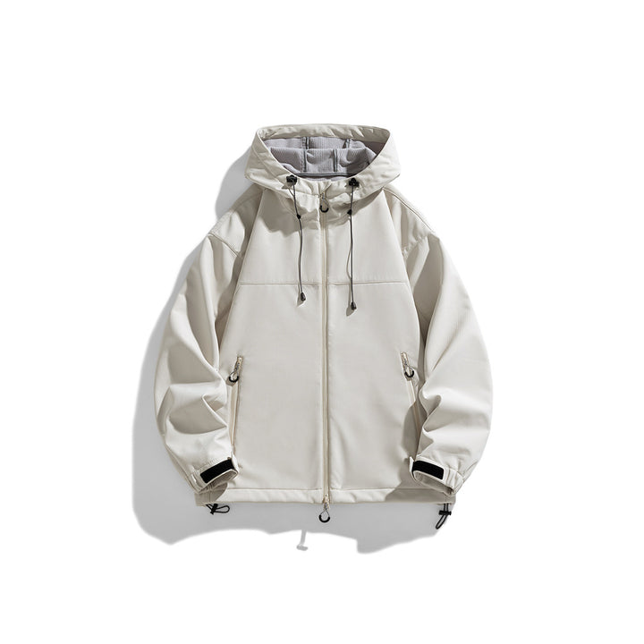Herren funktionale und winddichte Outdoorjacke mit verstellbarer Kapuze Echoarchiv