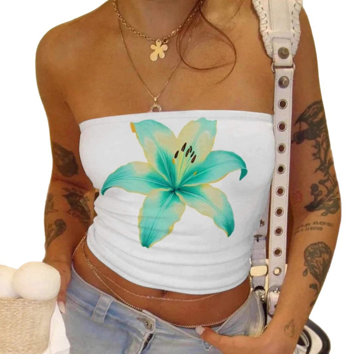 Damen Bandeau-Top mit floralem Design Echo Archiv