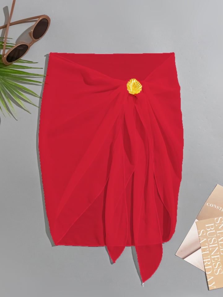 Damen Strandrock mit raffiniertem Knoten und dekorativer Muschelapplikation Echo Archiv