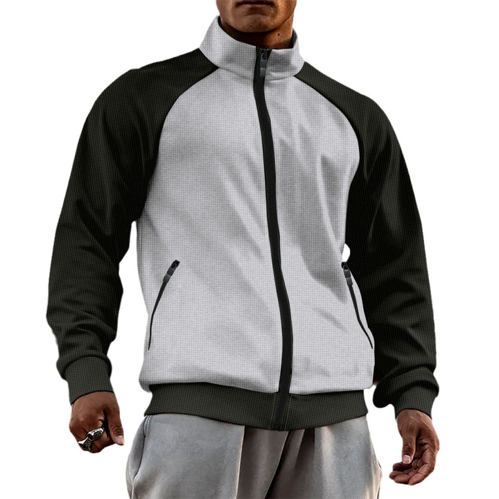 Herren sportliche Jacke mit funktionalen Taschen und hochgezogenem Kragen Echoarchiv
