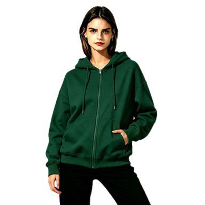 Damen Weicher Kapuzenpullover mit durchgehendem Reißverschluss Echoarchiv