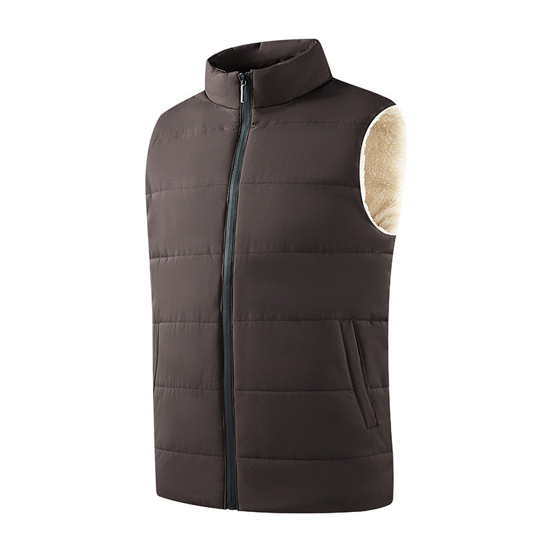 Herren Gepolsterte wattierte Weste mit Fleece‑Futter und Stehkragen Echo Archiv