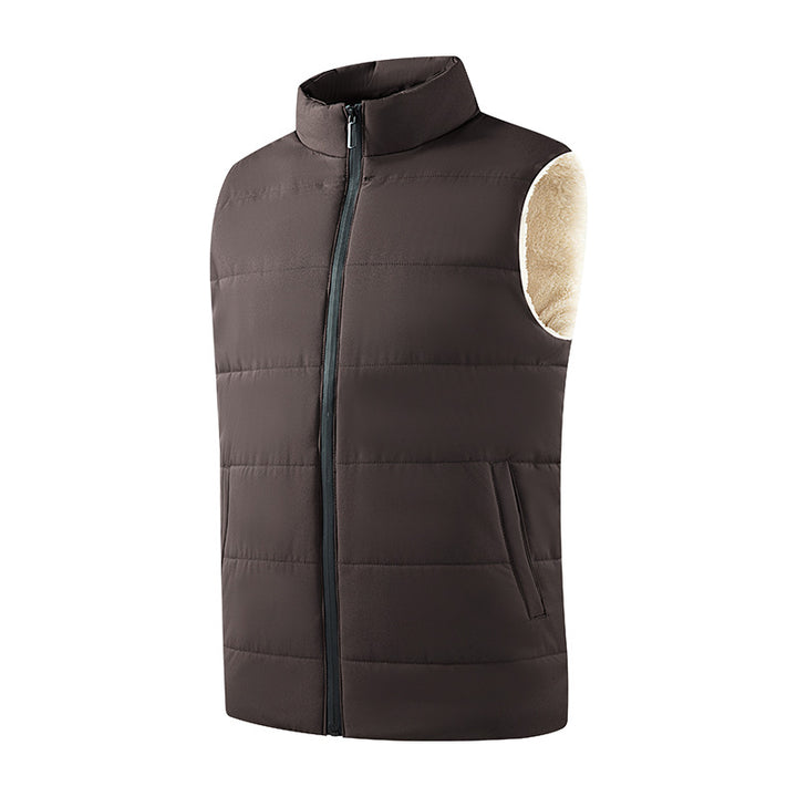Herren Gepolsterte wattierte Weste mit Fleece‑Futter und Stehkragen Echo Archiv