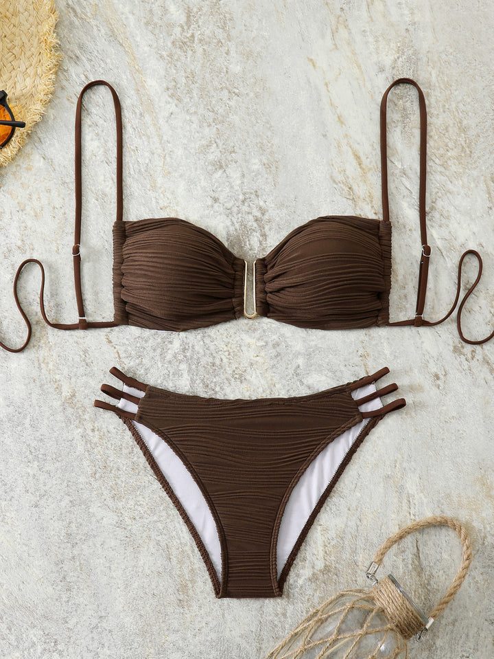 Damen Balkon-Bikini mit raffiniertem Rüschendesign und eleganten Trägern Echo Archiv
