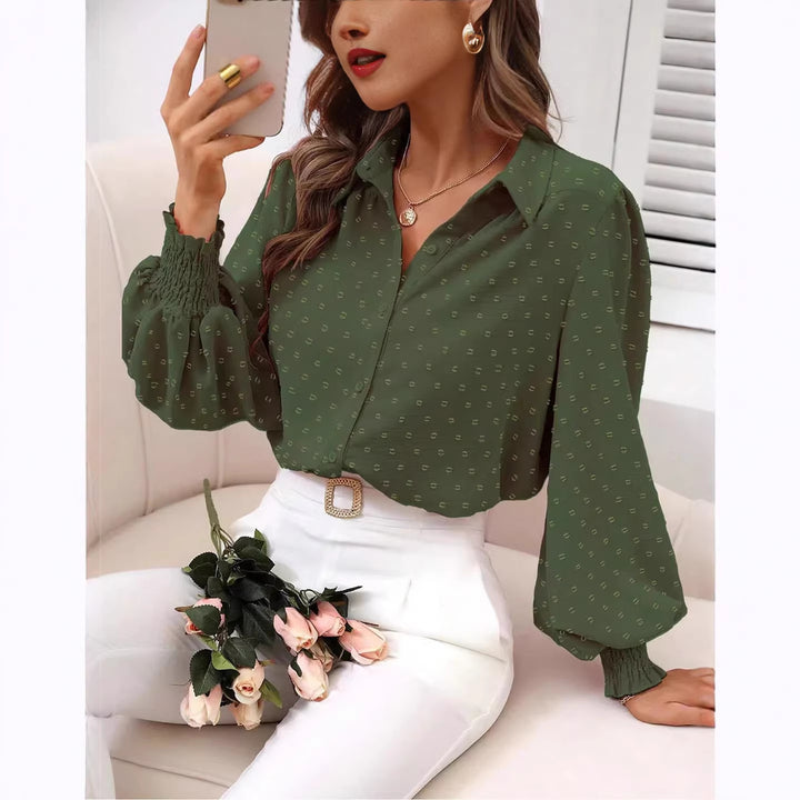 Damen Elegante Bluse mit Puffärmeln Echo Archiv