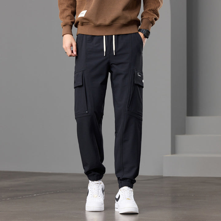 Herren Tapered Cargo-Joggerhose mit Knieeinsatz, Tunnelzugbund und Klappentaschen Echo Archiv
