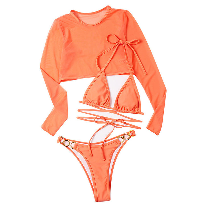 Damen Bikini-Set mit langem Oberteil und verstellbaren Bändern Echo Archiv