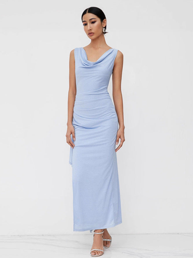 Damen figurbetontes Maxikleid mit elegantem Schnitt und aufregenden Details – Valéora