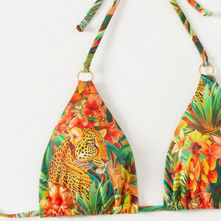 Damen Triangel-Bikini mit exotischem Dschungelmotiv Echo Archiv