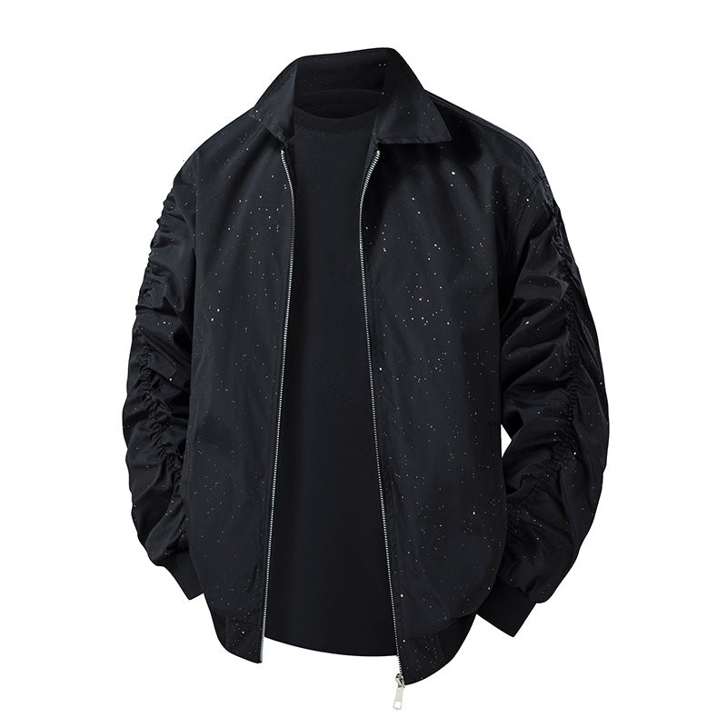Herren Modische Übergangsjacke mit innovativem Stehkragen und nahtlosen Seitentaschen Echo Archiv