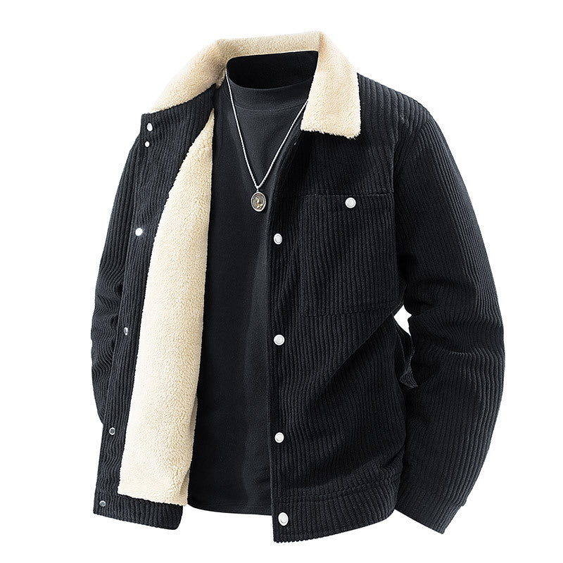 Herren Weiche Kordjacke mit Fleece-Futter Echo Archiv