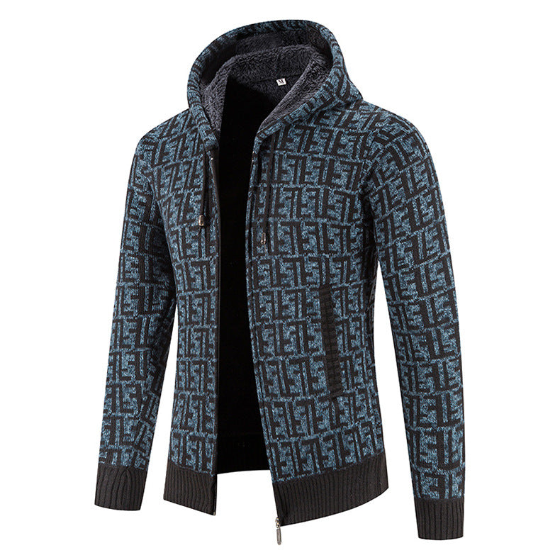 Herren modische Strickjacke mit hochgeschlossenem Kragen Echoarchiv