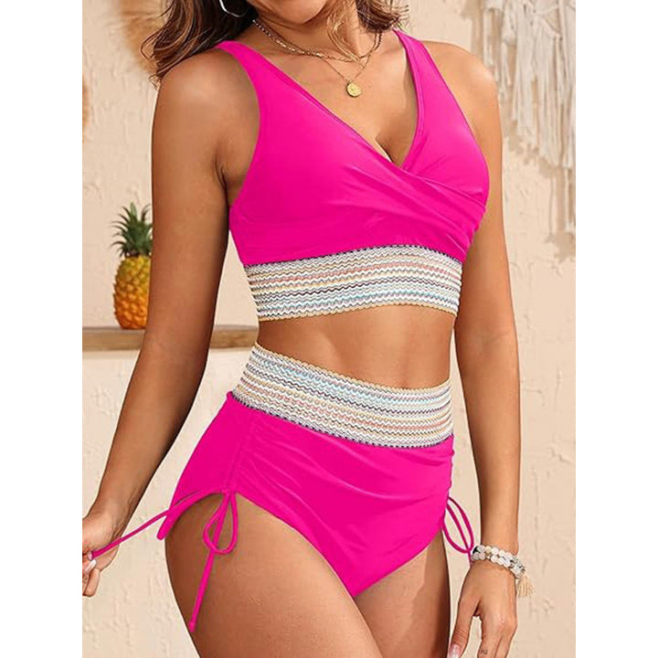 Damen Bikini-Set mit modischem Wickeldesign und verstellbaren Trägern Echo Archiv