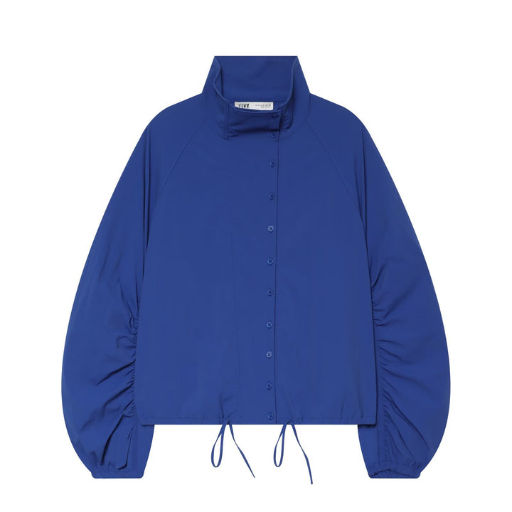 Damen Kurzjacke mit Stehkragen gerafften Ballonärmeln und Tunnelzugsaum Echo Archiv