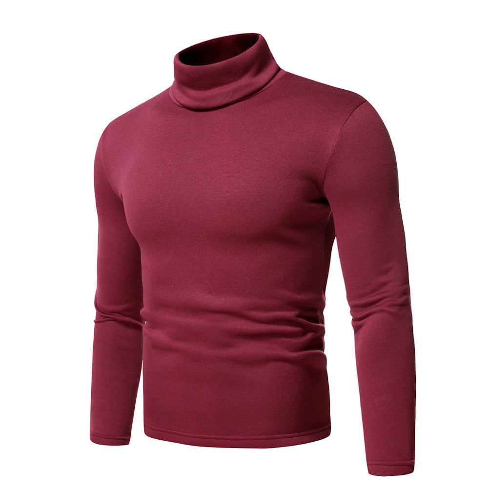 Herren Rollkragenpullover aus hochwertigem Baumwollmix mit figurbetontem Schnitt Echoarchiv