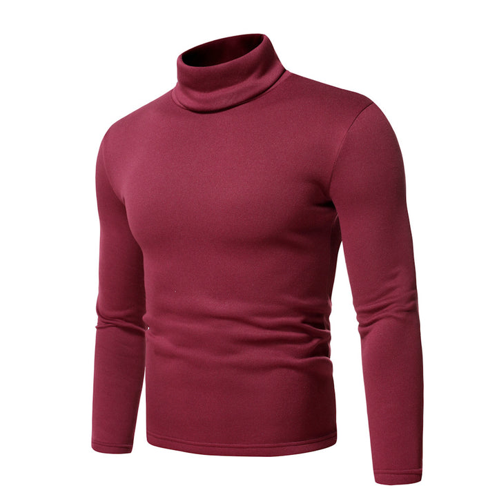 Herren Rollkragenpullover aus hochwertigem Baumwollmix mit figurbetontem Schnitt Echoarchiv