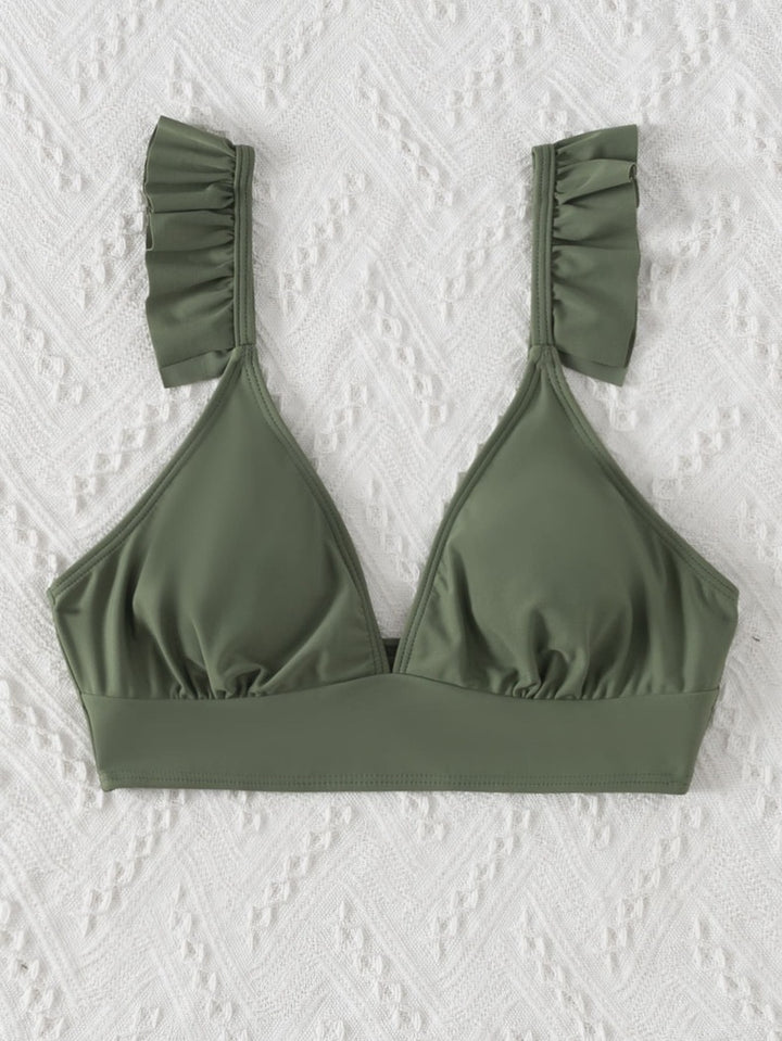 Damen Triangel-Bikinioberteil mit verspielten Rüschen Echo Archiv