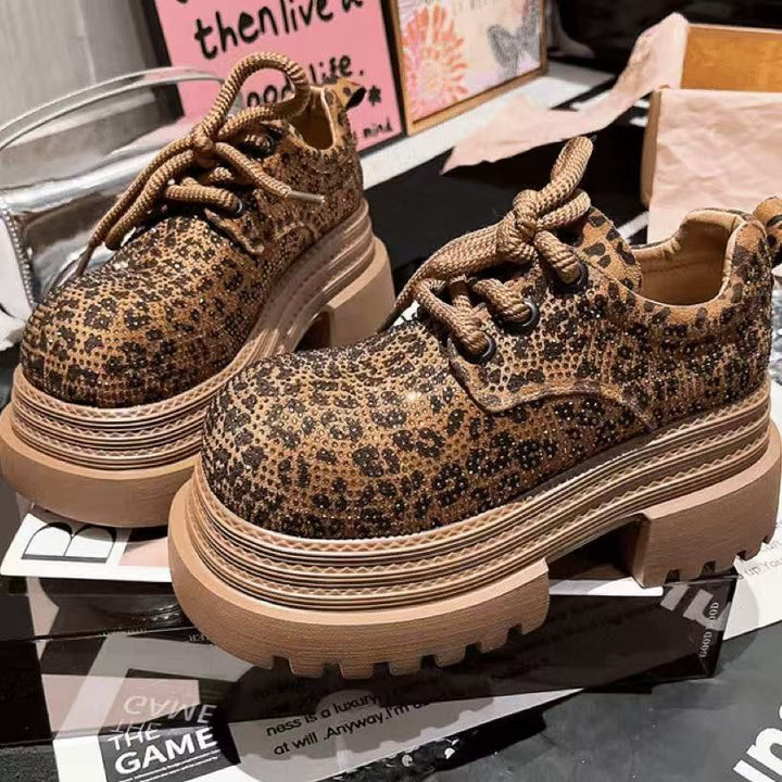 Damen Sneaker mit glitzerndem Leoparden-Design und robuster Sohle Echo Archiv