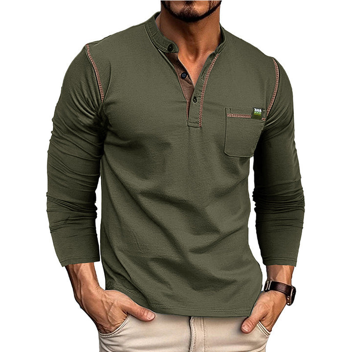 Herren Langarm Shirt mit Knopfleiste Echoarchiv