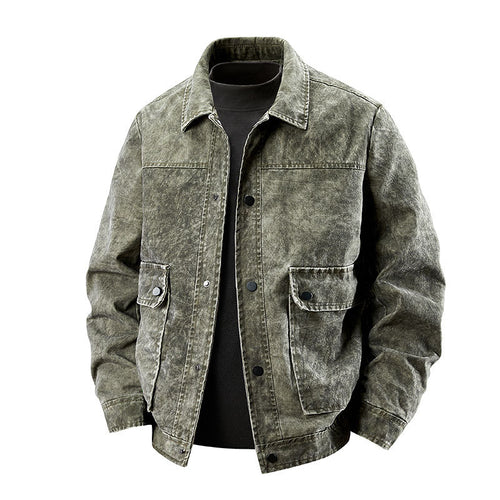 Herren lässige Denimjacke mit praktischen Taschen Echoarchiv