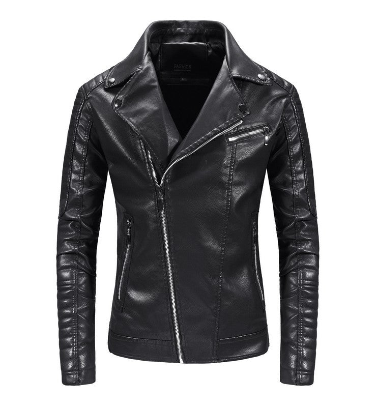 Herren stilvolle Bikerjacke aus Kunstleder Echoarchiv