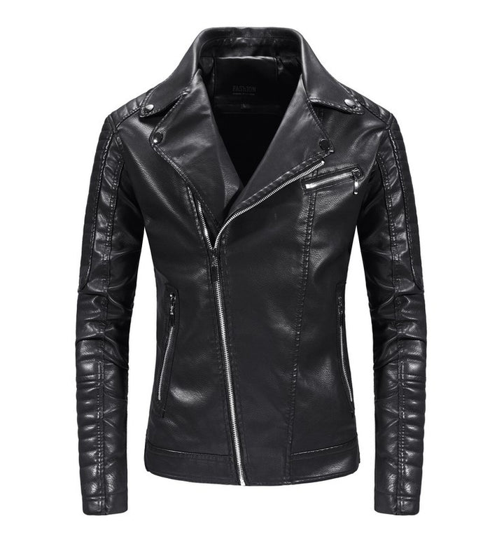 Herren stilvolle Bikerjacke aus Kunstleder Echoarchiv