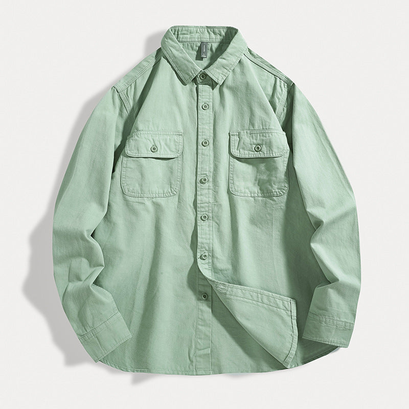 Herren Overshirt aus Baumwoll‑Twill mit Pattentaschen und Relaxed‑Fit Echo Archiv
