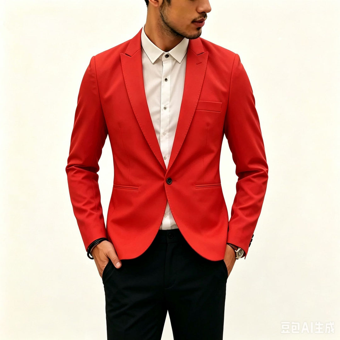 Herren Zweiteiliges Slim‑Fit Anzugset mit schmalem Revers und Stretchgewebe Echo Archiv