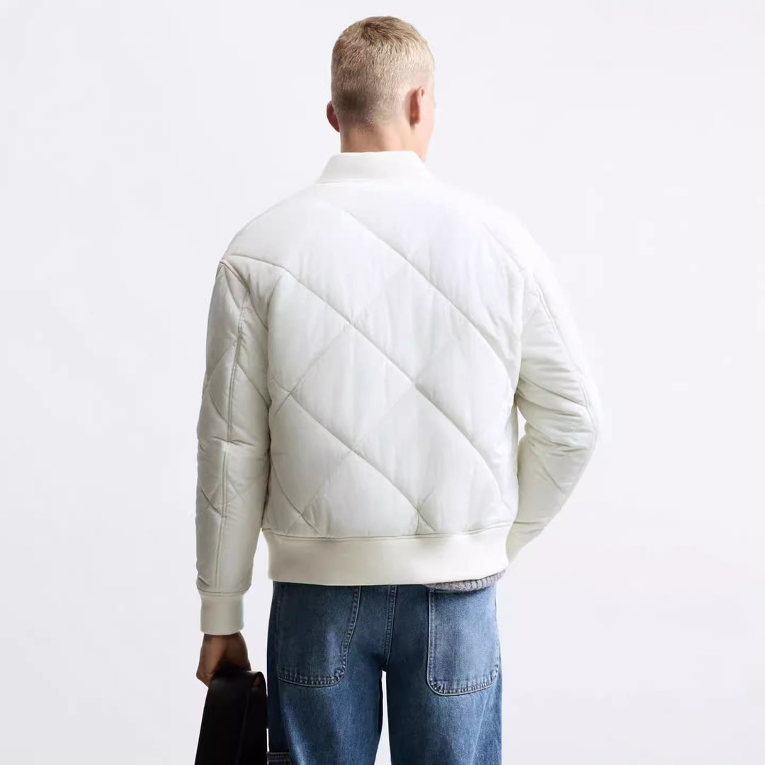 Herren gesteppte Freizeitjacke mit sportlichem Schnitt und seitlichen Taschen Hedi-Mode