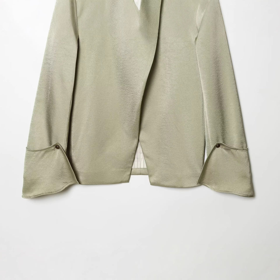 Damen Asymmetrischer Cape-Mantel mit Stehkragen und Zierknopfleiste Echo Archiv