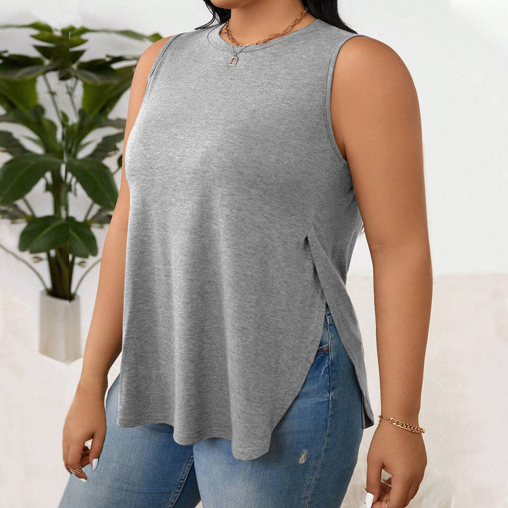 Damen lässiges Tanktop mit seitlichen Schlitzen und modischem Schnitt Echo Archiv