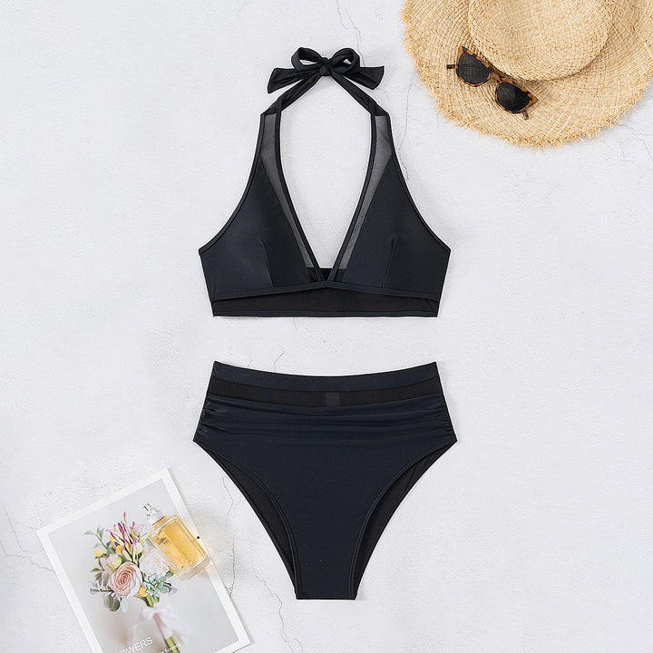 Damen Sportlicher Bikini mit transparenten Einsätzen Echo Archiv