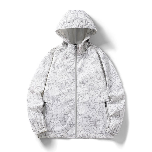 Herren Leichte Outdoor-Jacke mit Kapuze und floralem Design Echo Archiv