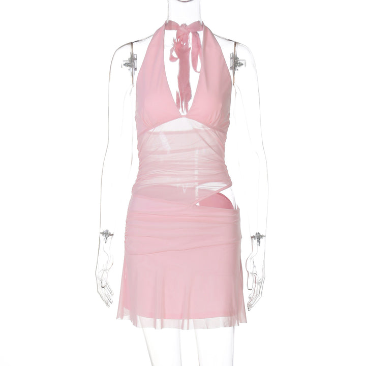 Damen Verspieltes Wickelkleid mit Neckholder-Design und Raffung Echo Archiv