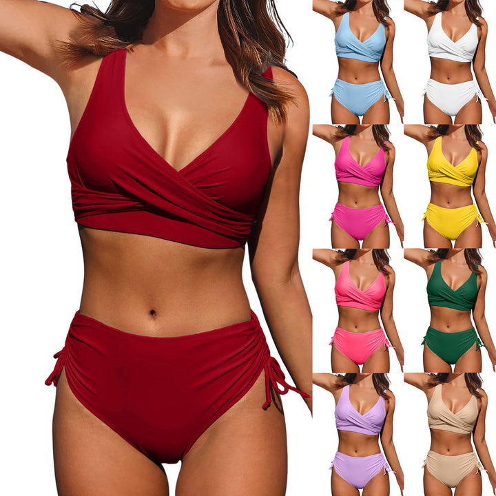 Damen Hochwertiges Wickel-Bikini-Set mit regulierbarem Höschen Echo Archiv