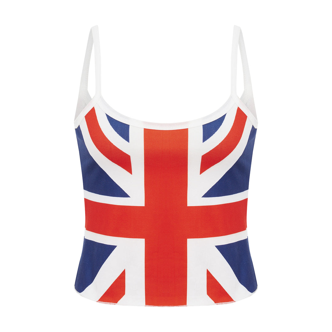 Damen Crop-Top mit Britischem Motiv Echo Archiv