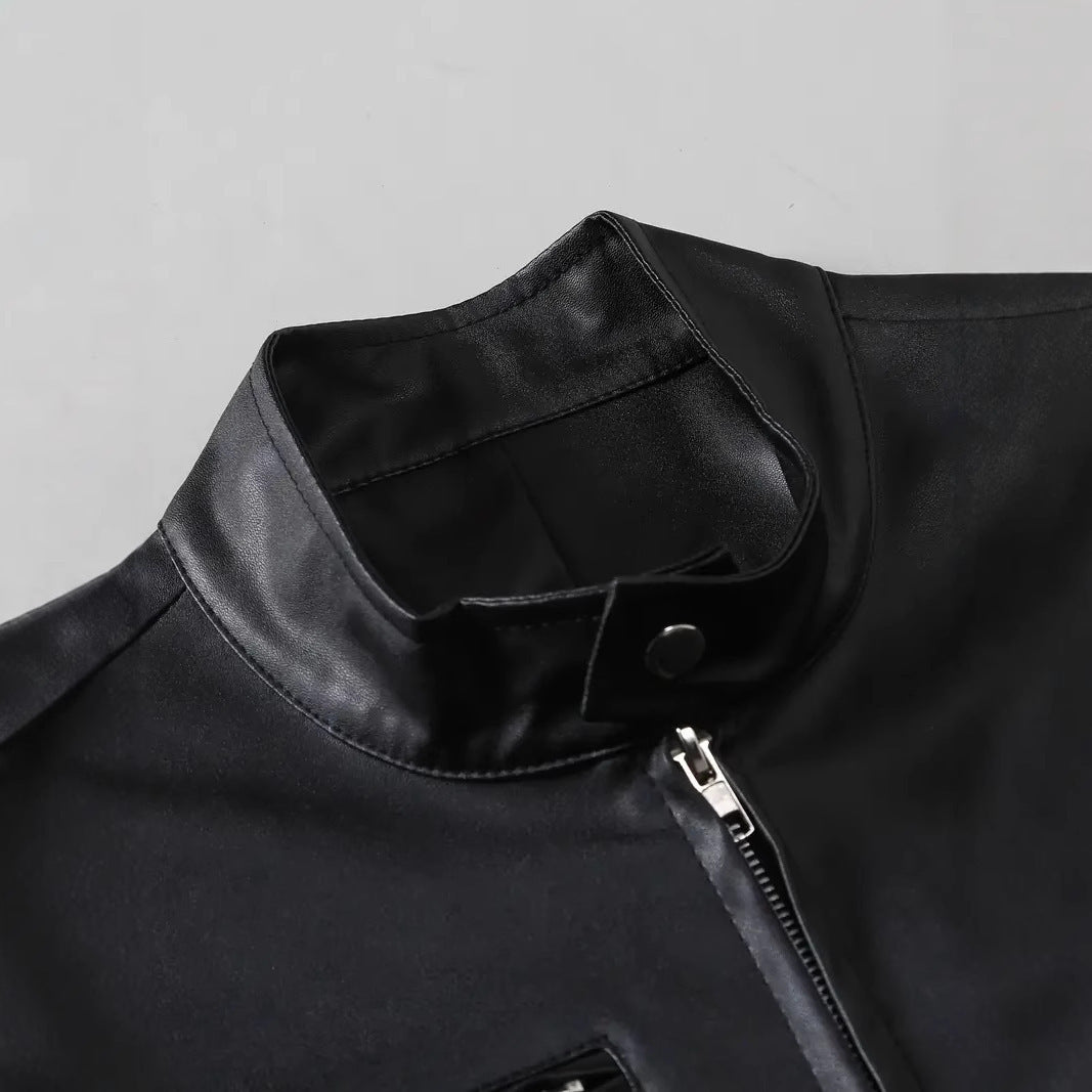 Herren elegante Kunstlederjacke mit modernem Design Echoarchiv